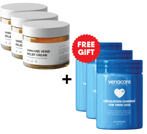 x3 VaricoseCream™ (+3 FREE Circulation Gummies)