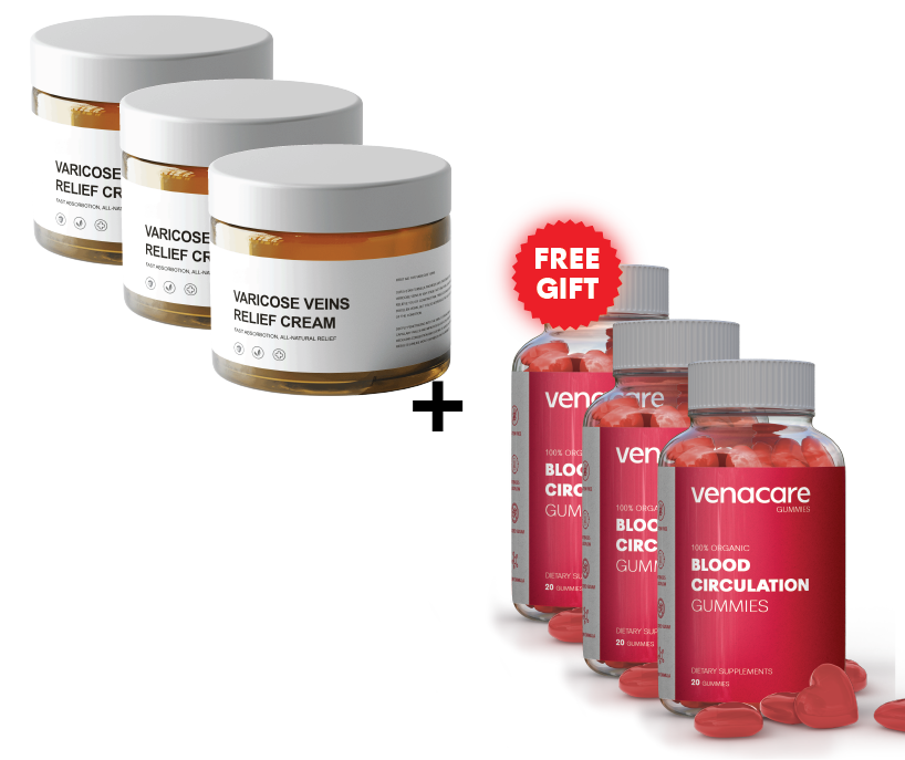 3x VaricoseCream™ (+3 FREE Supplement Gummies)