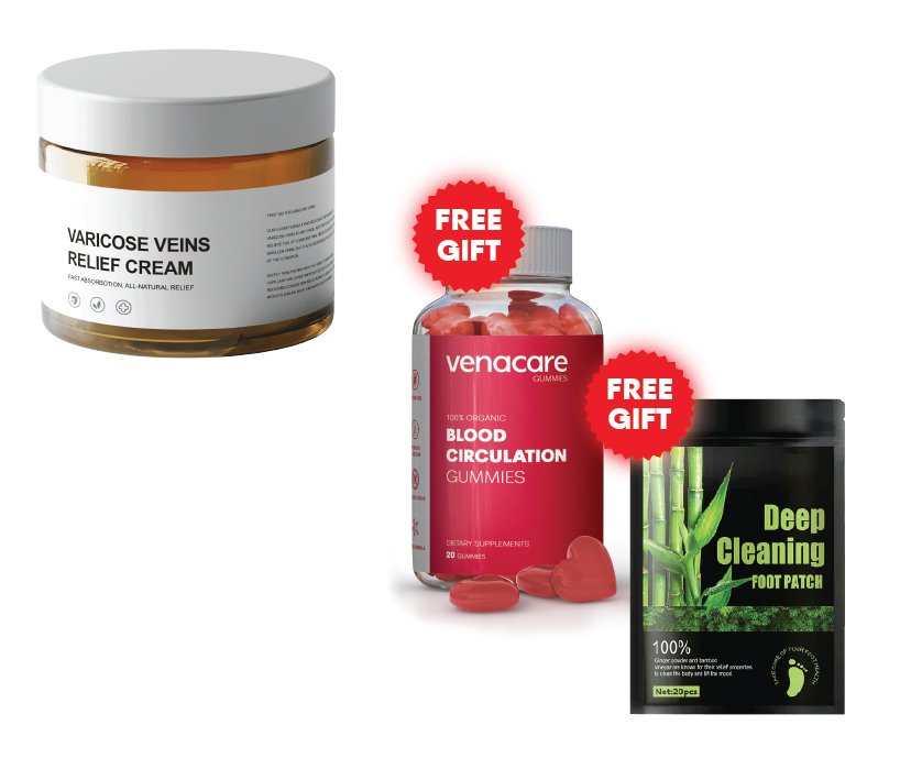 3x VaricoseCream™ (FREE Circulation Gummies & Foot Patches)