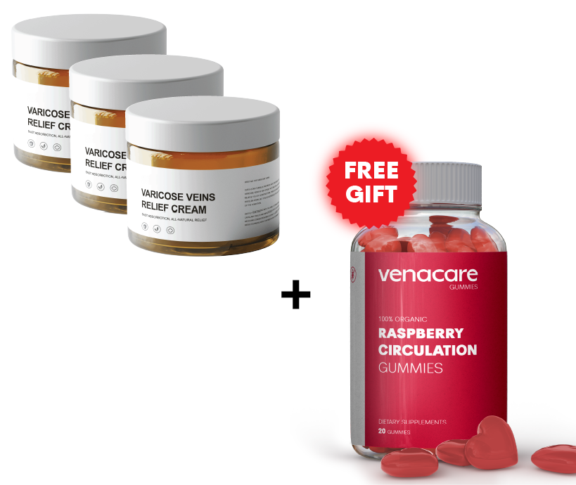 3x VaricoseCream™ (75% OFF + FREE Supplement Gummies)